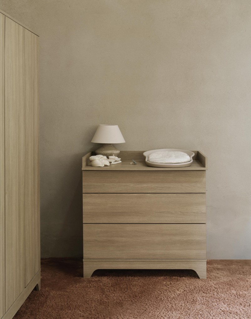 Nástavba pro přebalovací komodu Quax Tsugi s dřevěným dekorem